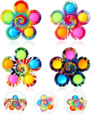 China Pressure Relieving Colorful Safe Squeeze Toy Bubble Fidget Toy Finger Spinner For Gifts Relaxation for sale