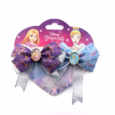 China Yifan 2Pcs Hair Clips Popular Sweet Princess Bow Alloy Hair Clip Hair Accessories Most Set For Little Girls for sale