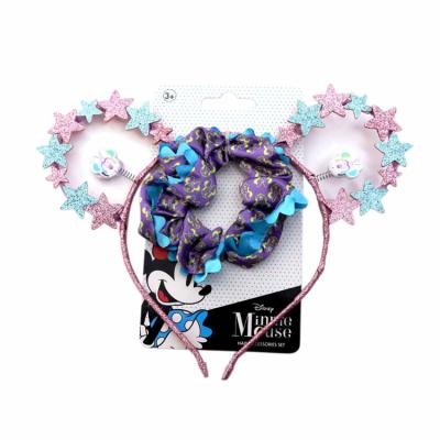 China Yifan Cute Cartoon Girls Minnie Plastic Hair Band Soft Elastic Scrunchies Kids Party Mouse Ear Star Hairband Headband for sale