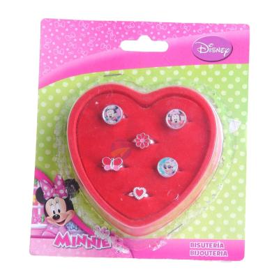 China Yifan 6pcs/set China Manufacture Cute Baby Kids Fashion Alloy Cartoon Rings Cute Minnie Girl Rings for sale