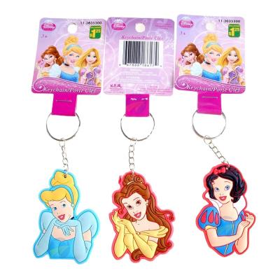 China Yifan Manufacturers Wholesale High Quality Promotion Gift Lovely PVC Girl Cartoon Soft Princess Key Chain Keychain For Bag Charm for sale