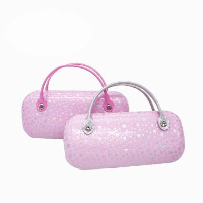 China Yifan Girls Party Accessory Bag PU Glass Leather Cases Star Sunglasses Portable Glossy Pink Eco-friendly Case for sale