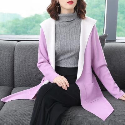 China Custom Girls Autumn Winter Double Sides Wool Anti-Wrinkle Hot Sale Ladies Blended Long Cardigan Coat Sweater For Women for sale