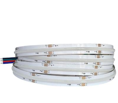 China Flexible rgb led strip cob led strip yellow pink green biue 14w 12v 24v cct for Cabinet 10mm cob led strip for sale