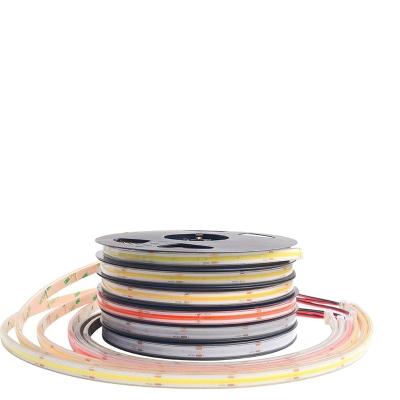 China Flexible RGB led strip green14w 12v 24v cob led strip red pink yellow cct for Cabinet 10mm cob led strip for sale