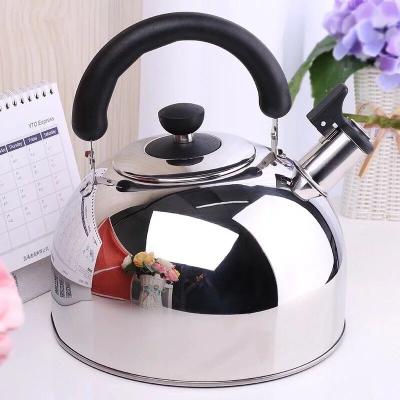 China Stovetop Stainless Steel Tea Kettle Viable Classic Whistling Teapot With Ergonomic Handle Works On Induction Cooktops for sale