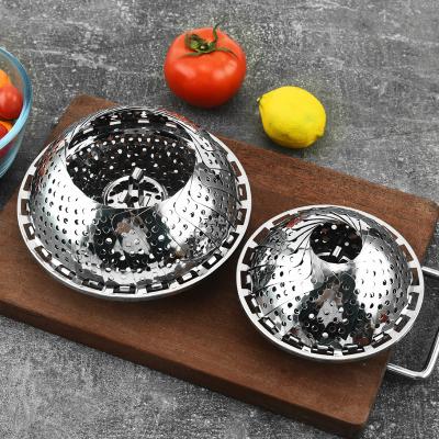 China Viable Folding Vegetable Basket Mesh Steamer Rack Cookware Stainless Steel Food Steamer Fruit Food Utensils For Steaming for sale