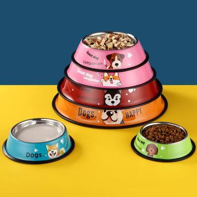 China Automatic Dog Bowl Kitten Food Water Feeder Stainless Steel Dogs Small Cats Drinking Dish Feeder For Pet Supplies Feeding Bowls for sale