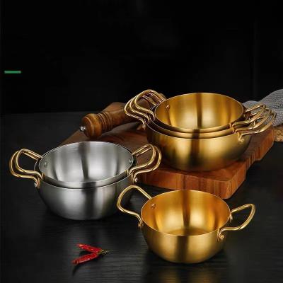 China Hot Shin Stainless Steel Ramyun Noodle Pots Viable Pot Ramen Noodles Cooker For Soup Meatball for sale