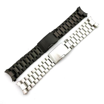 China 22mm Comfortable Fashion Replacement 304 18 20 Stainless Steel Classic Watch Band With Quick And Curve Bend For Watch Band for sale