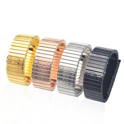 China Custom Comfortable Fashionable Luxury Stainless Steel Stretch Watch Band Elastic Stretch Bracelet for sale