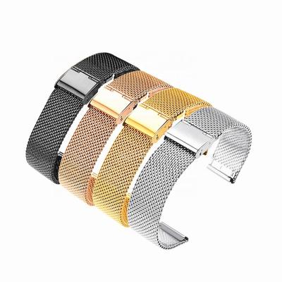 China Hot Sale 0.6 Coarse Stainless Steel 304 Mesh Watch Band Durable With Quick Release for sale