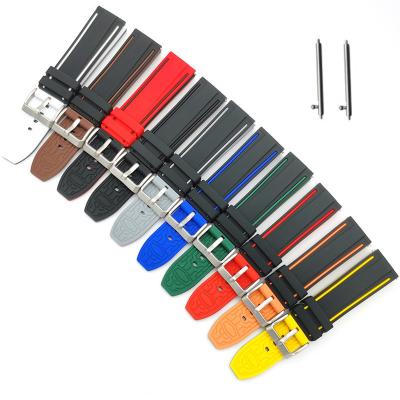 China New Comfortable 20mm 22mm Colorful 24mm Silicone Interchangeable Watch Strap With Quick Release For Smart Watch for sale