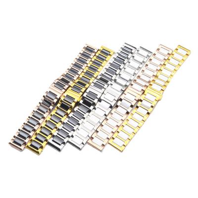 China Wholesale Price 22mm Durable Ceramic Watch Band Strap Luxury Solid Stainless Steel Watch Band for sale