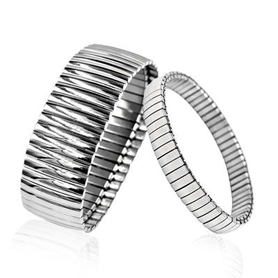 China Durable Fashion Stainless Steel Bracelets Bangles Elastic Bracelet For Woman for sale