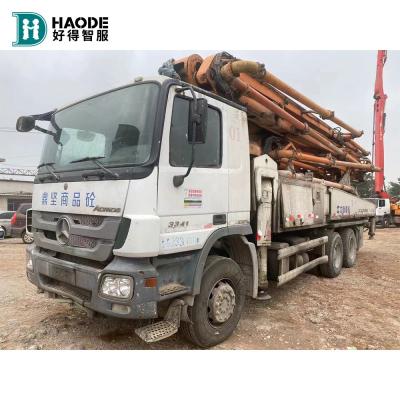 China Drukvat Haode Originele Zoomlion 49M Hydraulische Truck Betonpompmachine met Betonpijp Te koop