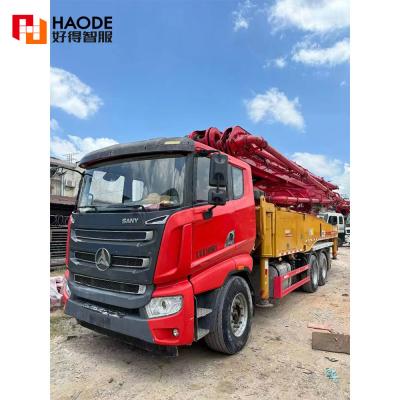 China 2020 Year Mobile San Y Brand 6X3 49m Self Loading Concrete Mixer Truck with Pump for Sale for sale