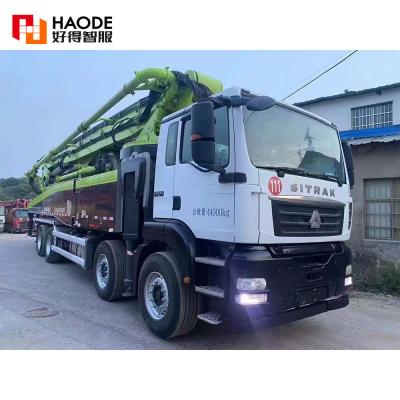 China Hot selling construction site 2021 Zoomlioon boom length 63m used concrete pump truck for sale