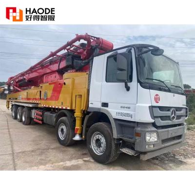 China Good Partner SANY 72m mounted trailer price putzmeister spare parts used mobile sale concrete pump truck for sale