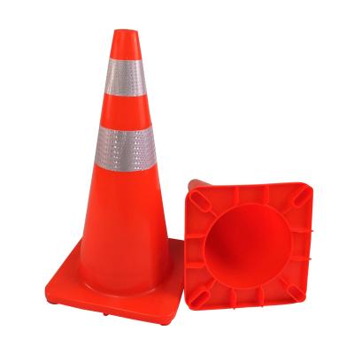 China 680mm Size 360*360mm Base Full Size Road Safety PVC Used Traffic Cones For Sale 360x360mm for sale