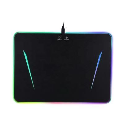 China Anti-Slip Luminous Hard Mouse Pad RGB Gaming Mouse Pad Can Customize Logo Luminous for sale