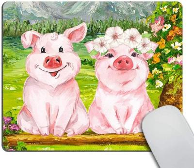 China Durable Square Animal Style Anti-Slip Rubber Mouse Pad for Computer Desks, PC, Laptop for sale