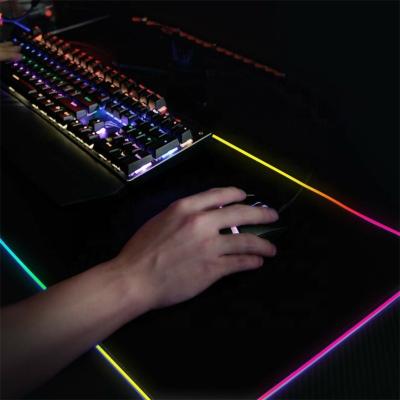 China Advertising Gift 300 Low Value * 800mm Custom Lighting RGB Colorful Mice Pads Led Gaming USB Non-Slip Mouse Pad for sale