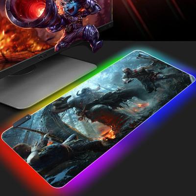 China Low value advertising gift promotion mouse pad manufacturers offer RGB LED backlit gaming mouse pad for sale