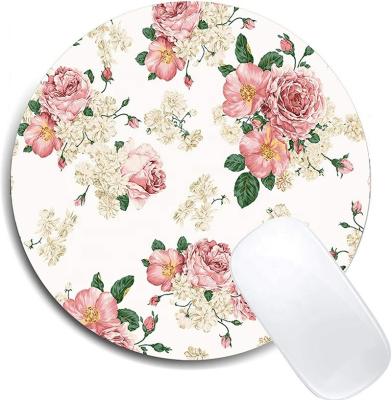 China Promotional Gifts Flowers Printing Round Rubber Mouse Pad With Factory Direct Supply for sale