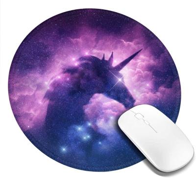 China Anti-Slip Personality Printed 200*200*3mm Quilted Edge Round Mouse Pad For Gift for sale