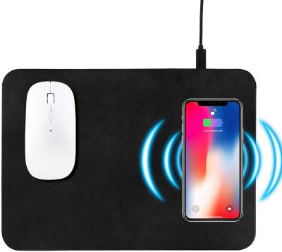 China Anti-Slip Fast Wireless Charger Flat Edge Stitched Rubber Mouse Pad for sale