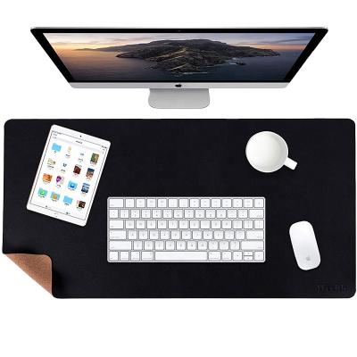 China New Customized Large Size Waterproof Gaming Support PU Desk Mat PVC Cork Leather Mouse Pad for sale