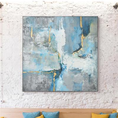 China Nordic Blue CLASSIC Abstract Oil Painting Wall Art Pictures Canvas Painting For Living Room Home Decor Cuadros Decor for sale