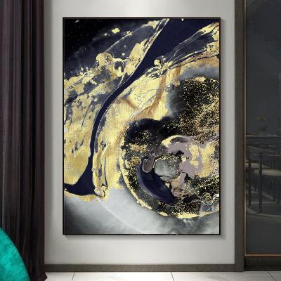 China Gold Foil Anstract Luxury Abstract Wall Art Pictures And Canvas Painting For Home Decor Cuadros Living Room Decoration for sale