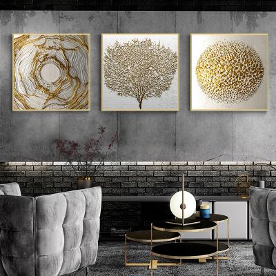 China Modern Gold Minimalist Abstract Art Poster Abstract and Print Canvas Painting Wall Art for Living Room Home Decor for sale