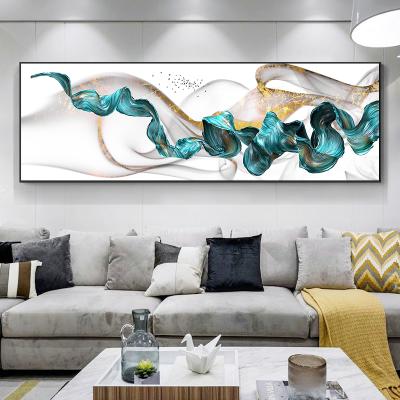 China Modern Wall Art Pictures Abstract Gold Canvas Painting Nordic Flame Gold Foil Print Abstract For Living Room Home Decoration for sale