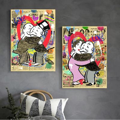 China Funny LOVE Series Alec Monopoly Wall Pictures And Canvas Painting For Home Decor Cuadros Living Room Decoration for sale