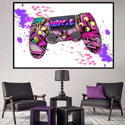 China Abstract Graffiti Game Console Noise Art Room Decor Gifts For Gamers Wall Art Pictures For Home Decor Caudros For Decoration Canvas for sale