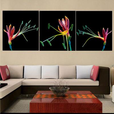 China Abstract Modern Flowers Bright Colors Landscape Plants Wall Art Pictures Canvas Painting For Home Decor Cuadros Living Room for sale