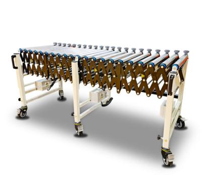 China High Quality Heat Resistant Low Price Flexible Roller Conveyor Machine For Truck Loading Unloading for sale