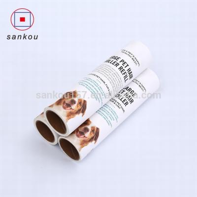 China Manual Bedding Dusting Brush Cylinder Shaped Adhesive Roller Cleaning Tape Pet Fiber Roller Wholesale for sale