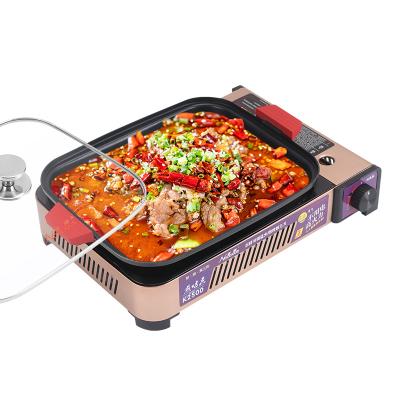 China Promotional Good Quality Non-stick Pellet Portable Small Stove Multifunctional Portable Grill Pan Grill Cooker for sale