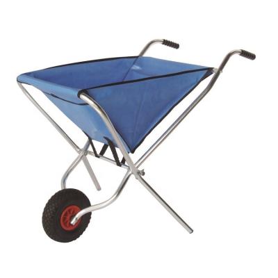 China Rolling Collapsible Collapsible Lightweight Canvas Folding Lightweight Canvas Yard Patio Wheel Pocket Wheelbarrow Aluminum Tool Cart for sale