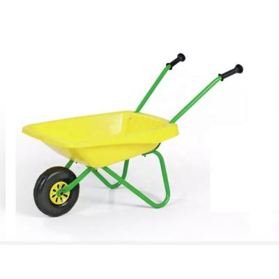 China Plastic Kids Wheel Wheelbarrow Child Lightweight Plastic Toy Cart for sale