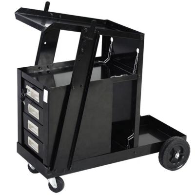 China transportation & Safety Cabinet Hand Cart Four Drawer Welder Tool Moving Welding Cart With Handle for sale