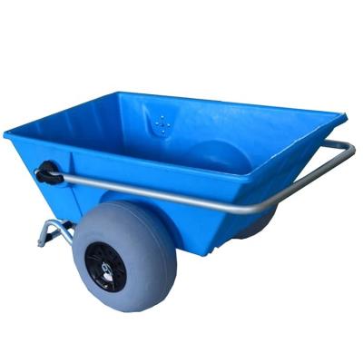 China Easy Movement Outdoor Folding Aluminum Balloon Wheel Beach Cart Fishing Beach Trolley Cart for sale