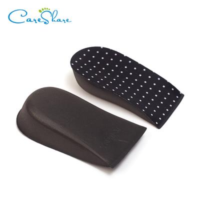 China Increase Waist Half Length Men Increase Comfortable EVA Foam Breathable Fabric Material Insoles for sale