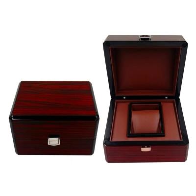 China Recycled Materials Unique Gloss Finished With Wood Veneer Watch Box For Men for sale