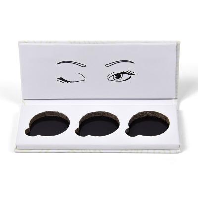 China Recyclable luxury empty eyeshadow palette box for 3 color makeup eyeshadow palette for sale