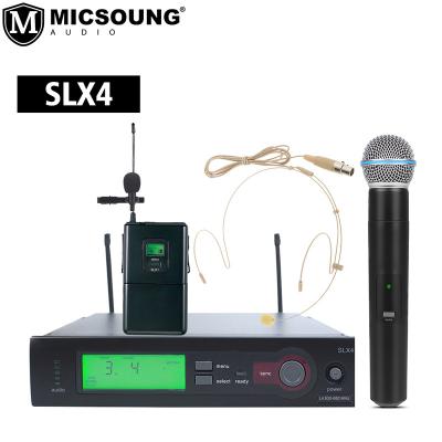 China High Quality Professional Wireless Microphone Mic System Clear Sound UHF SLX4 SLX24 BETA58 SM58 For Shure for sale